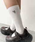 WEGO 刺繍ロゴローゲージゆるリブソックス