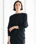 自由区 【洗える/セット可】レーヨンストレッチ ドルマンスリーブニット