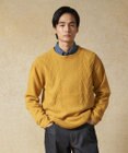 J.PRESS MEN 【Cash Lamb's Wool】ケーブルクルーネック ニット