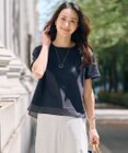 J.PRESS LADIES 【WEB限定カラーあり・洗える】コットンスムース シアーデザイン カットソー