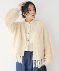 CRAFT STANDARD BOUTIQUE 洗える/フリンジニットカーディガン