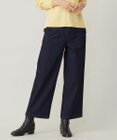 J.PRESS LADIES 【洗える】9ozストレッチ デニム ワイド パンツ