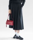 23区 【洗える】ウールミルドジャージー タック スカート