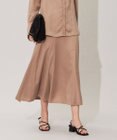 ICB 【洗える】 ルゼブフィブリルサテン スカート