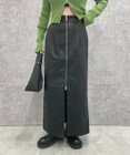 WEGO FレザーWZIPロングスカート
