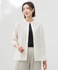 J.PRESS LADIES L 【WEB限定カラーあり・洗える】Sheer Vis リネン バンドカラー ブラウス