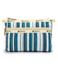LeSportsac COSMETIC CLUTCH/ティールグリーンストライプ