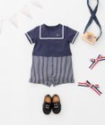 組曲 KIDS 【70cm】セーラーボーダー ロンパース