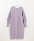 自由区 【洗える】コットンストレッチホールガーメント ニットワンピース