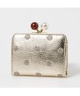 UNBILLION ペルケ perche / アクリル玉ドット刺繍・ジャバラカードウォレット
