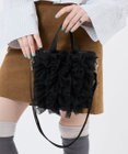 LeSportsac RUFFLE MINI N/S TOTE/ブラックレースラッフル