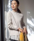 J.PRESS LADIES 【洗える】WOOL BLEND AIR ケーブル ニット
