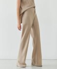 BEIGE， 【洗える】FLEUR / ウエストゴムイージーワイドパンツ