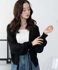 WEGO 【25年秋冬新作】モヘアタッチ2WAYリボンカーデ