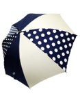 +RING レディース向け プラスリング 長傘60cm NVY/WHTT1269