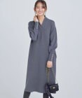 組曲 【WEB限定】Vネックニットワンピース
