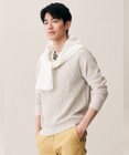 JOSEPH ABBOUD 【エコ素材和紙使用・日本素材】和紙杢メッシュクルーネック ニット