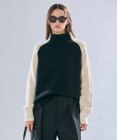 BEIGE， RULE / ウールカシミヤバイカラーハイネックニット