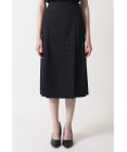 DAKS ビッグシャドーチェック セミフレアプリーツスカート