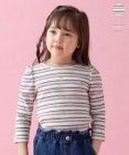ANY KIDS 七分袖 テレコボーダー Tシャツ