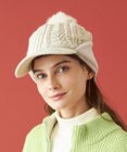 23区GOLF 【WOMEN】つば付きケーブル ニットキャップ
