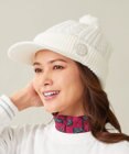 23区GOLF 【WOMEN】つば付きニット キャップ