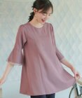 Tiaclasse 【新色追加】シフォンフレア袖チュニックブラウス