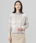 J.PRESS LADIES 【洗える】WOOLY STRETCH PLAID ニット