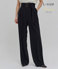 BEIGE， 【洗える・L-size】CINDY / ワイドタックパンツ