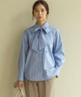 組曲 L 【ボウタイ付き】コンパクトシャーティング ストライプシャツ