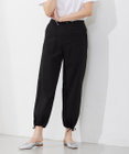 J.PRESS LADIES L 【洗える】セルロースリネンストレッチ ベイカー パンツ