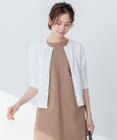 組曲 【5色展開・洗える】MINA半袖 カラーカーディガン