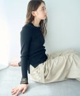 YECCA VECCA 袖口シアーリブニット