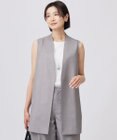 J.PRESS LADIES 【セットアップ対応・洗える・UV加工・吸水速乾】OXIJEWELストレッチ ジレ