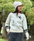 23区GOLF 【WOMEN】【ウォッシャブル】グラフィックダブルジャガードニット