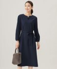 J.PRESS LADIES L 【洗える】T/Rウォッシャブルギャバ パール釦 ワンピース