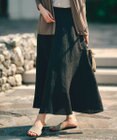 23区 L 【洗える】LIBECOリネン フレアスカート