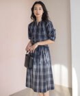 J.PRESS LADIES L 【洗える】コンパクトチェック ワンピース