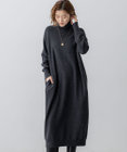 【洗える】カシミヤブレンド タートルネック ニットワンピース