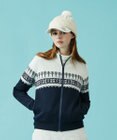 23区GOLF 【WOMEN】【リバーシブル】ノルディック柄　リバーシブル ブルゾン