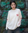 WEGO 【ユニセックス着用ITEM/MLサイズ展開】スリーブロゴグラフィックラグランT（LS）