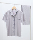 une nana cool 【綿100%】スビン天竺 半袖開襟パジャマ MADE WITH LIBERTY FABRIC