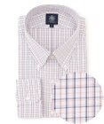 J.PRESS MEN 【KING SIZE】【PREMIUM PLEATS / 形態安定】タッタソールチェック ドレスシャツ / B.D.