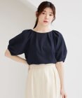ANY SIS L 【洗える】ランタンスリーブサッカー ブラウス