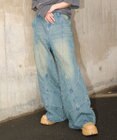 WEGO 【ユニセックス着用ITEM】スウィッチングフレアデニムパンツ