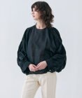 BEIGE， 【洗える】PAULINE / タックギャザーリネンボリュームブラウス