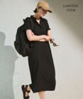 ICB 【WEB限定】FluidBackSatin ニット衿シャツワンピース