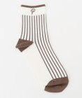 23区GOLF 【23Fondation】【WOMEN】ストライプ ショートソックス