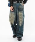 WEGO 【ユニセックス着用ITEM】スーパーバギーダーティデニムパンツ