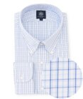 J.PRESS MEN 【KING SIZE】【PREMIUM PLEATS / 形態安定】タッタソールチェック ドレスシャツ / B.D.